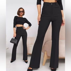 Black flared pants / Classic pants